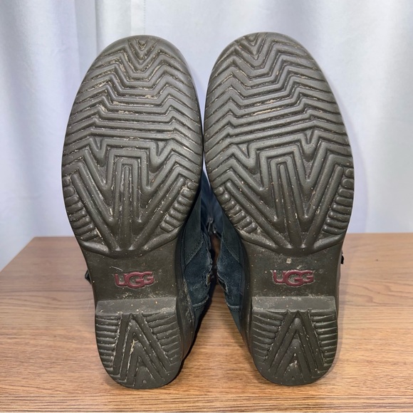 UGG Thomsen Black Suede Knee-High Boots Women’s Size 8.5 Buckle Detail - Picture 5 of 6